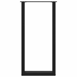 Pieds de table de bar en U, 2 pièces, noir, 50 x (100-101) cm, acier 568258568258