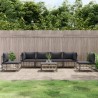 Salon de jardin 7 pcs avec coussins anthracite résine tressée 568261568261