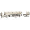Salon de jardin 7 pcs avec coussins anthracite résine tressée 568262568262