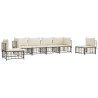 Salon de jardin 6 pcs avec coussins anthracite résine tressée 568264568264