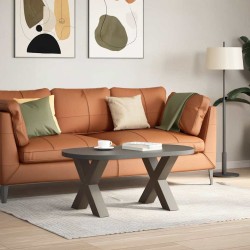 Pieds de table basse en forme de X, 2 pièces, acier naturel, 50 x (42-43) cm 568267568267