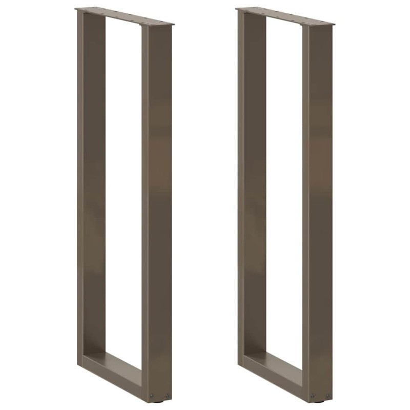 Pieds de table de bar en U 2 pièces Acier naturel 40 x (110-111) cm Acier 568268568268
