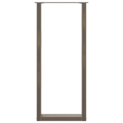 Pieds de table de bar en U 2 pièces Acier naturel 40 x (110-111) cm Acier 568268568268