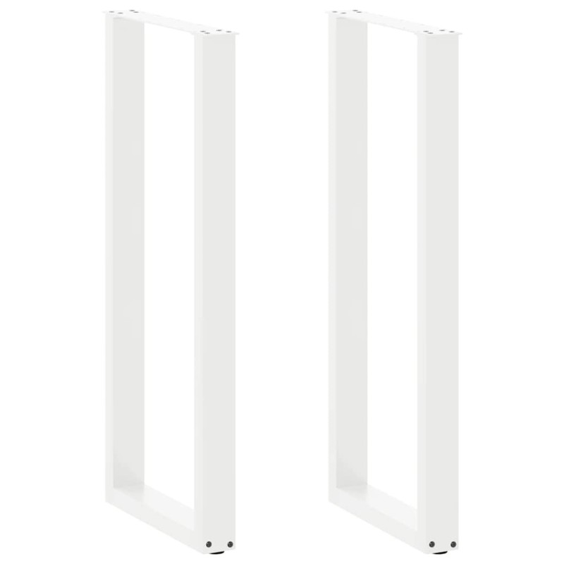 Pieds de table de bar en U, 2 pièces, blanc, 50 x (110-111) cm, acier 568269568269