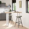 Pieds de table de bar en U, 2 pièces, blanc, 50 x (110-111) cm, acier 568269568269
