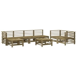 Salon de jardin 8 pcs bois de pin imprégné 568270568270