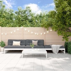 Salon de jardin 4 pcs blanc bois de pin massif 568271568271