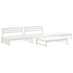 Salon de jardin 4 pcs blanc bois de pin massif 568271568271