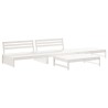 Salon de jardin 4 pcs blanc bois de pin massif 568271568271