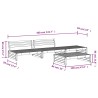 Salon de jardin 4 pcs blanc bois de pin massif 568271568271
