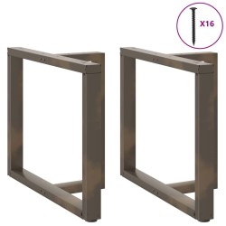 Pieds de table à manger en T 2 pièces Noir 90x35x(72-73) cm Acier 568274568274