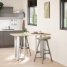 Pieds de table de bar en T, 2 pièces, blanc, 50 x 35 x (90-91) cm, acier 568275568275