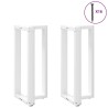 Pieds de table de bar en T, 2 pièces, blanc, 50 x 35 x (90-91) cm, acier 568275568275