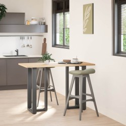 Pieds de table de bar en T, 2 pièces, anthracite, 50 x 35 x (90-91) cm, acier 568276568276