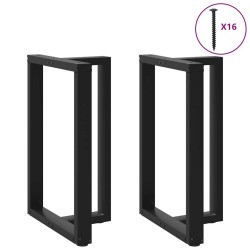 Pieds de table de bar en T, 2 pièces, noir, 60 x 35 x (90-91) cm, acier 568277568277