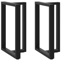 Pieds de table de bar en T, 2 pièces, noir, 60 x 35 x (90-91) cm, acier 568277568277