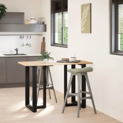 Pieds de table de bar en T, 2 pièces, noir, 60 x 35 x (90-91) cm, acier 568277568277