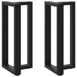 Pieds de table de bar en forme de T, 2 pièces, noir, 50 x 35 x (90-91) cm, acier 568278568278
