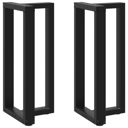 Pieds de table de bar en forme de T, 2 pièces, noir, 50 x 35 x (90-91) cm, acier 568278568278