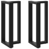 Pieds de table de bar en forme de T, 2 pièces, noir, 50 x 35 x (90-91) cm, acier 568278568278