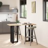 Pieds de table de bar en forme de T, 2 pièces, noir, 50 x 35 x (90-91) cm, acier 568278568278