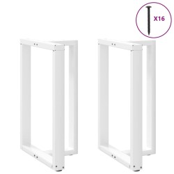 Pieds de table de bar en T, 2 pièces, blanc, 60 x 35 x (90-91) cm, acier 568279568279