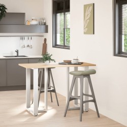 Pieds de table de bar en T, 2 pièces, blanc, 60 x 35 x (90-91) cm, acier 568279568279