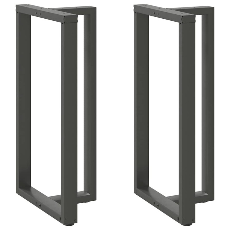 Pieds de table de bar en T, 2 pièces, anthracite, 60 x 35 x (110-111) cm, acier 568281568281