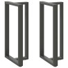 Pieds de table de bar en T, 2 pièces, anthracite, 60 x 35 x (110-111) cm, acier 568281568281