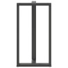 Pieds de table de bar en T, 2 pièces, anthracite, 60 x 35 x (110-111) cm, acier 568281568281