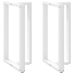 Pieds de table de bar en T, 2 pièces, blanc, 60 x 35 x (100-101) cm, acier 568282568282