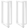 Pieds de table de bar en T, 2 pièces, blanc, 60 x 35 x (100-101) cm, acier 568282568282