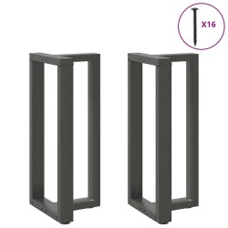 Pieds de table de bar en T, 2 pièces, anthracite, 40 x 35 x (90-91) cm, acier 568285568285
