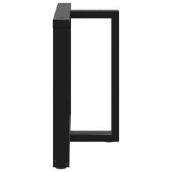 Pieds de table à manger en T 2 pièces Noir 90x35x(72-73) cm Acier 568286568286
