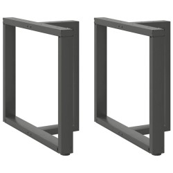 Pieds de table à manger en T 2 pièces Anthracite 80 x 35 x (72-73) cm Acier 568288568288