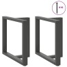 Pieds de table à manger en T 2 pièces Anthracite 80 x 35 x (72-73) cm Acier 568288568288