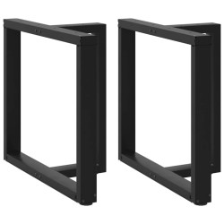 Pieds de table à manger en T, 2 pièces, noir, 80 x 35 x (72-73) cm, acier 568290568290
