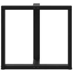 Pieds de table à manger en T, 2 pièces, noir, 80 x 35 x (72-73) cm, acier 568290568290