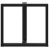 Pieds de table à manger en T, 2 pièces, noir, 80 x 35 x (72-73) cm, acier 568290568290