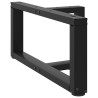 Pieds de table basse en T, 2 pièces, noir, 70 x 25 x (30-31) cm, acier 568291568291