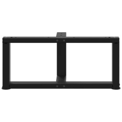 Pieds de table basse en T, 2 pièces, noir, 70 x 25 x (30-31) cm, acier 568291568291