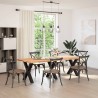 Pieds de table à manger en forme de X, 3 pièces, noir, 70 x (72-73) cm, acier 568292568292