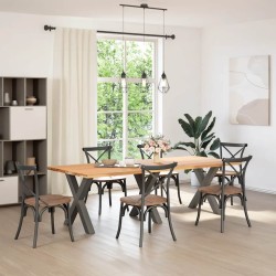 Pieds de table à manger en forme de X, 3 pièces, anthracite, 70 x (72-73) cm, acier 568293568293