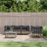 Salon de jardin 6 pcs avec coussins anthracite résine tressée 568301568301
