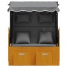 Strandkorb coussin résine tressée bois solide noir anthracite 568302568302