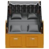 Strandkorb coussin résine tressée bois solide noir anthracite 568302568302