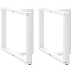Pieds de table à manger en T, 2 pièces, blanc, 100 x 35 x (72-73) cm, acier 568307568307