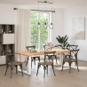 Pieds de table à manger en T, 2 pièces, blanc, 100 x 35 x (72-73) cm, acier 568307568307
