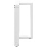 Pieds de table à manger en T, 2 pièces, blanc, 100 x 35 x (72-73) cm, acier 568307568307