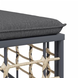 Salon de jardin 5 pcs avec coussins anthracite résine tressée 568309568309